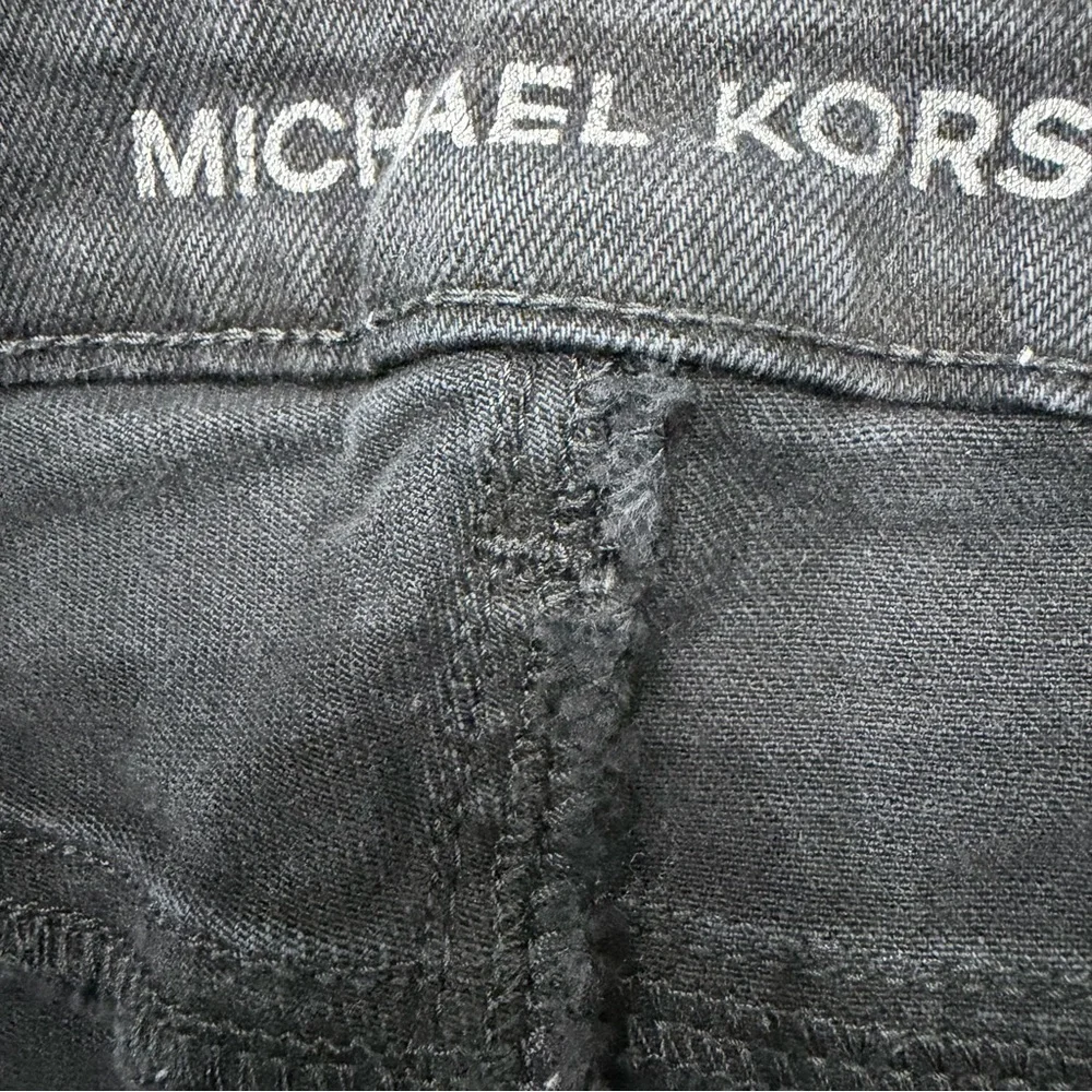 Michael Kors Jet Black Trouser Skinny Jeans Stretch Denim Size 12